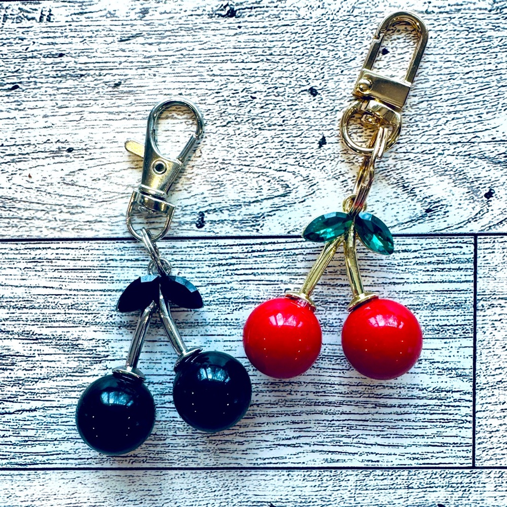 Cherry Bag Charm | Red or Black